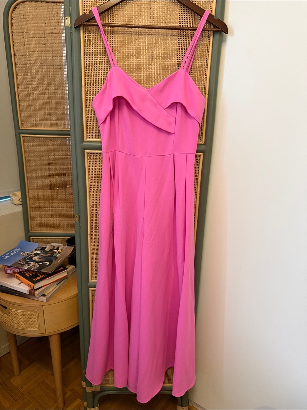 Gracia Pink Wide Leg Jumpsuit Size S Flowy Strappy Summer Wedding Guest